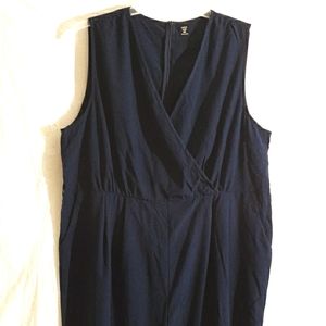 Shein Navy  Sleeveless Jumpsuit 3X